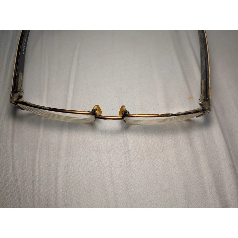 Vintage Gucci GG 1848 Eyeglasses Black Rectangular Frame 135 Made in Japan